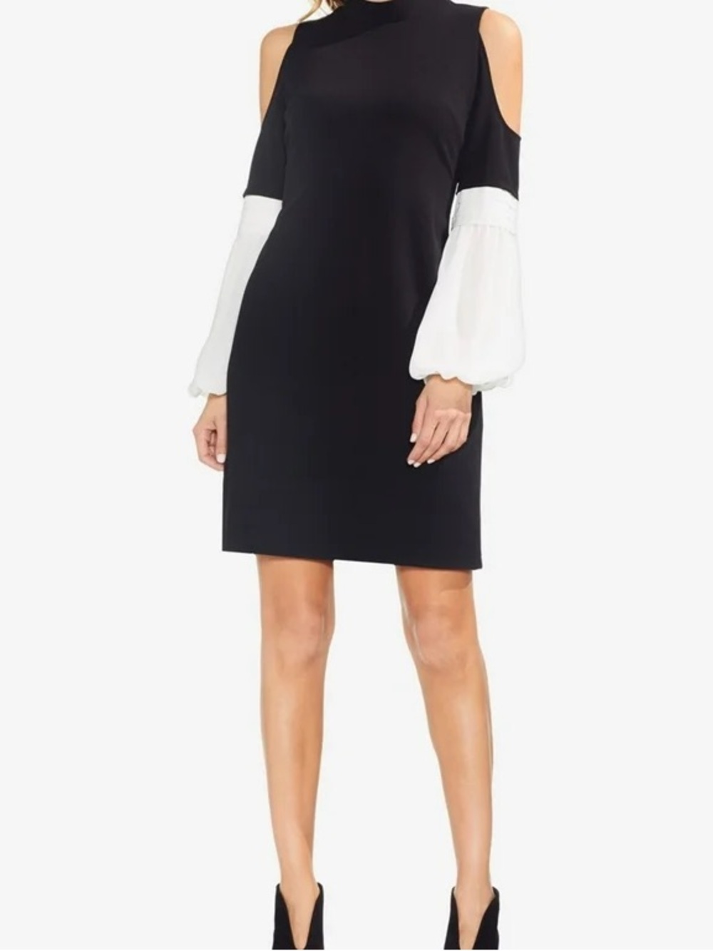 Vince Camuto Open Shoulder Dress with Balloon Sleeves